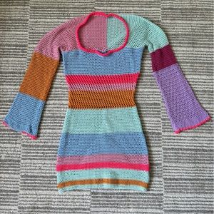 Women crotchet knit dress (coverup)